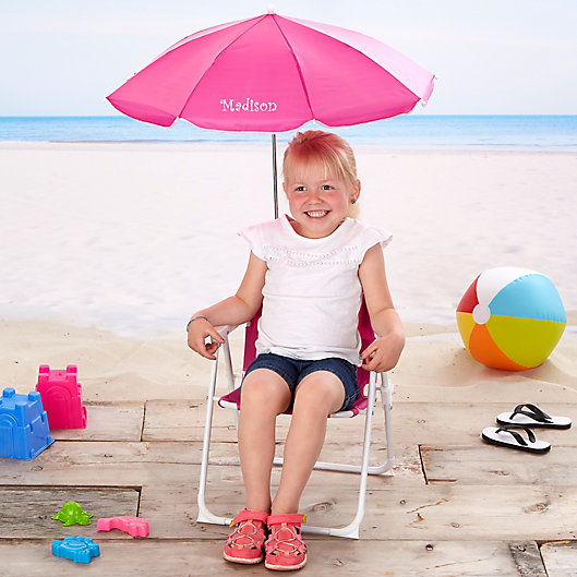 Beach Chair Personalized Umbrella Set, Baby Outdoor Chair With Umbrella