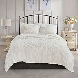 Madison Park Viola 3-Piece Full/Queen Coverlet Set in White