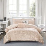 Intelligent Designs Zoey Metallic Triangle Print 5-Piece Comforter Set