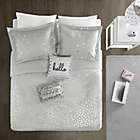 Alternate image 2 for Intelligent Design Zoey 4-Piece Metallic Twin/Twin XL Duvet Cover Set in Grey/Silver