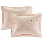 Alternate image 4 for Intelligent Design Zoey 4-Piece Metallic Twin/Twin XL Duvet Cover Set in Blush/Rose Gold