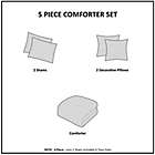 Alternate image 10 for Intelligent Design Dorsey Reversible Full/Queen Comforter Set in Black/White