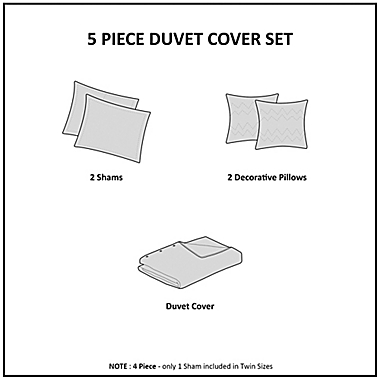Intelligent Design Dorsey 5-Piece Full/Queen Duvet Cover Set in Black/White. View a larger version of this product image.