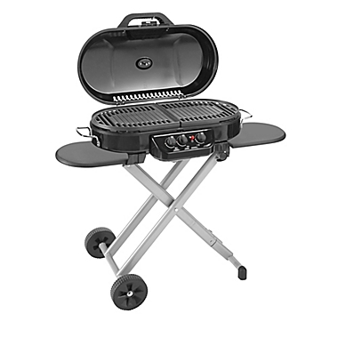 Coleman&reg; RoadTrip&reg; 285 Portable Stand-Up 3-Burner Propane Grill in Blue. View a larger version of this product image.