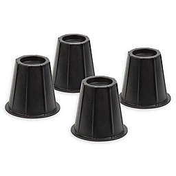 Honey-Can-Do® 6-Inch Round Bed Risers in Black (Set of 4)