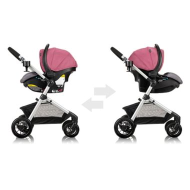 Evenflo&reg; Pivot&trade; Modular Travel System in Dusty Rose. View a larger version of this product image.