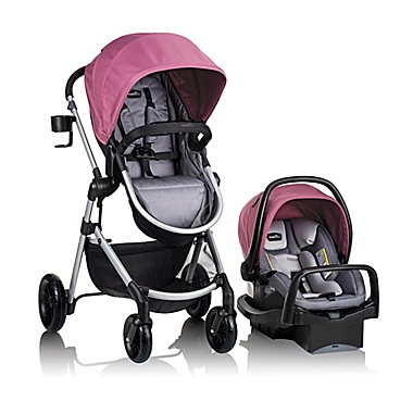 Evenflo&reg; Pivot&trade; Modular Travel System in Dusty Rose. View a larger version of this product image.