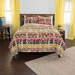 Rizzy Home Dash King Quilt Set in Yellow