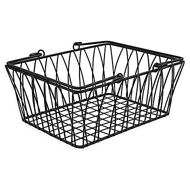 Spectrum&trade; Twist Medium Storage Basket in Black. View a larger version of this product image.