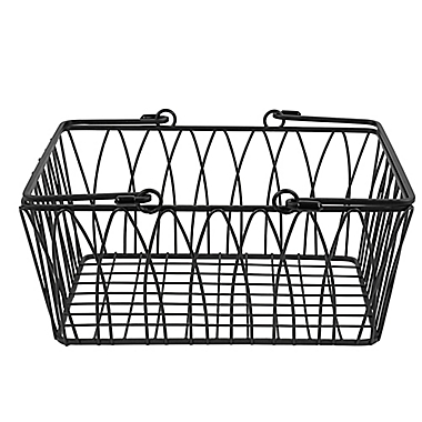 Spectrum&trade; Twist Medium Storage Basket in Black. View a larger version of this product image.