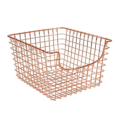 Spectrum&trade; Medium Metal Scoop Basket in Copper. View a larger version of this product image.