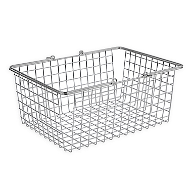 Spectrum&trade; Large Wire Basket in Chrome. View a larger version of this product image.