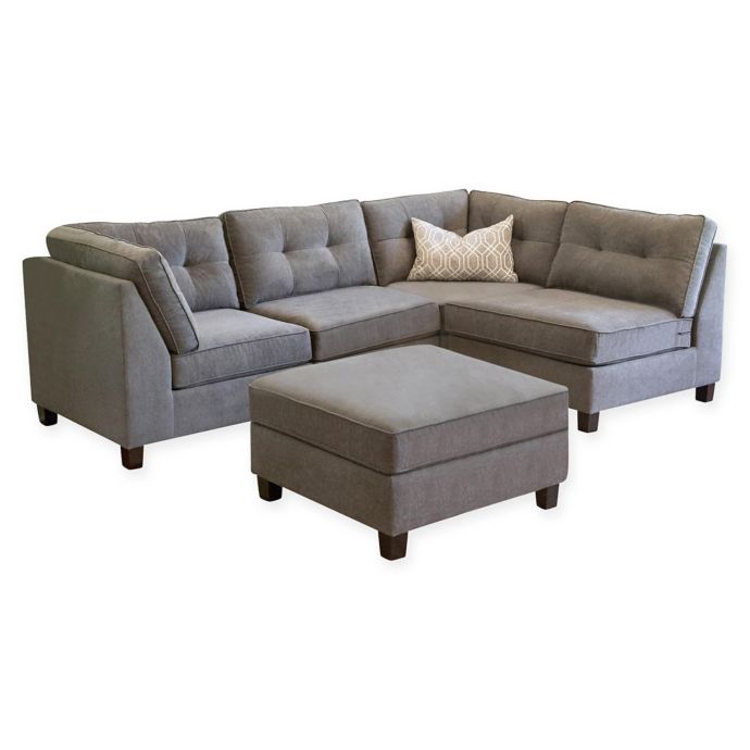 Abbyson Living Amber 5-Piece Modular Sectional Sofa in ...