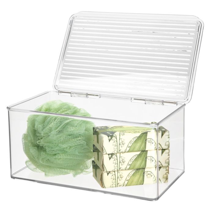 iDesign™ Stackable Clear Storage Bin Bed Bath and Beyond Canada