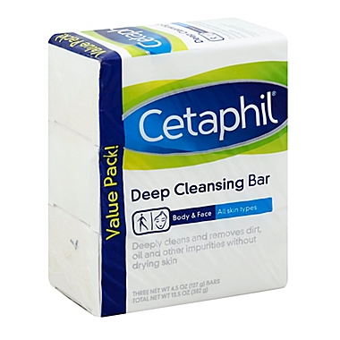 Cetaphil&reg; 3-Pack Deep Cleansing Bar. View a larger version of this product image.