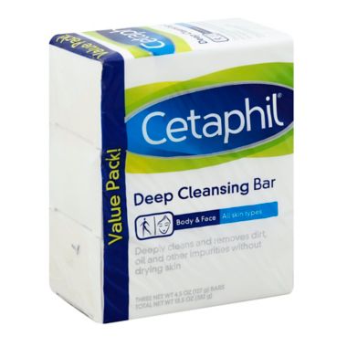 Cetaphil&reg; 3-Pack Deep Cleansing Bar. View a larger version of this product image.