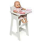 Alternate image 2 for Badger Basket Doll High Chair with Accessories and Personalization Kit in White/Pink/Gingham