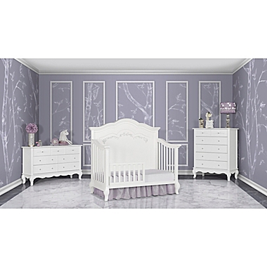evolur&trade; Aurora 4-in-1 Convertible Crib in Frost. View a larger version of this product image.