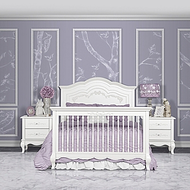 evolur&trade; Aurora 4-in-1 Convertible Crib in Frost. View a larger version of this product image.