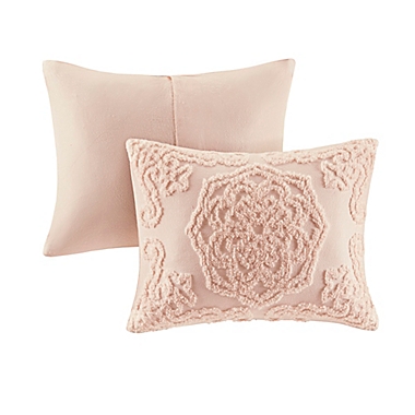 Madison Park Laetitia 3-Piece King Comforter Set in Blush. View a larger version of this product image.