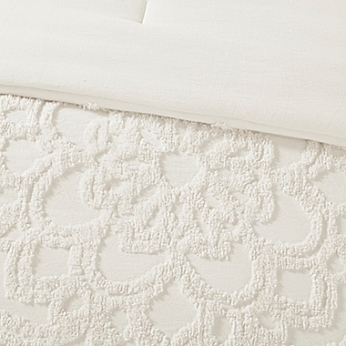 Madison Park Laetitia 3-Piece Queen Comforter Set in Ivory. View a larger version of this product image.