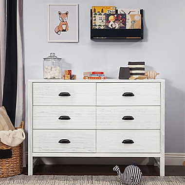 DaVinci Fairway 6-Drawer Double Dresser in Cottage White. View a larger version of this product image.
