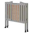 Alternate image 3 for Dream On Me 2-in-1 Lightweight Folding Portable Mini Crib in Grey Pebble