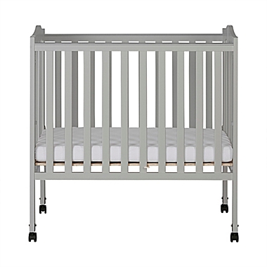 Dream On Me 2 in 1 Lightweight Folding Portable Stationary Side Crib 
