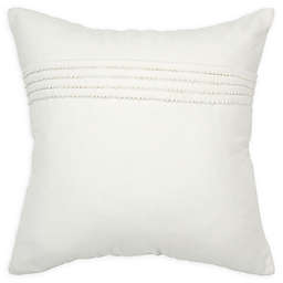 Rizzy Home Solid Pintucked Square Throw Pillow in White