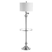 JONATHAN Y Cora 60" Metal/Glass LED Side Table and Floor Lamp