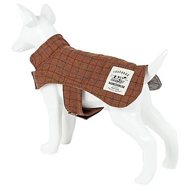 Touchdog&reg; 2-in-1 Windowpane Plaid Dog Jacket with Reversible Dog Mat. View a larger version of this product image.