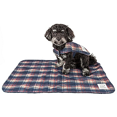 Pet Life&reg; 2-In-1 Tartan Dog Jacket with Matching Reversible Mat. View a larger version of this product image.