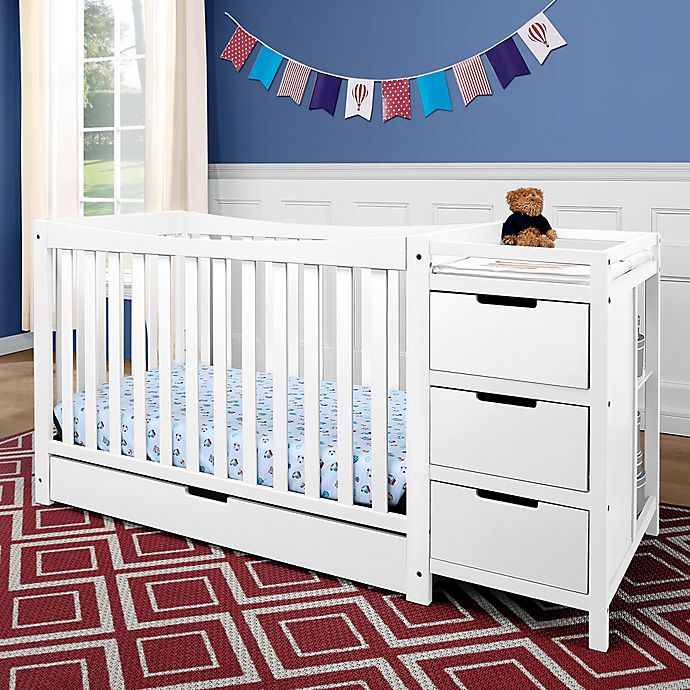 Alternate image 1 for Graco® Remi 4-in-1 Convertible Crib and Changer in White