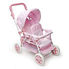 Alternate image 0 for Badger Basket Double Doll Front-To-Back Stroller in Pink/Gingham