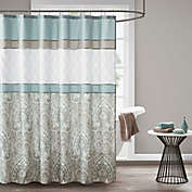 510 Design Shawnee Embroidered Shower Curtain in Blue