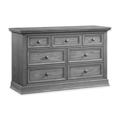 Oxford Baby Glenbrook 7-Drawer Double Dresser in Grey/Graphite
