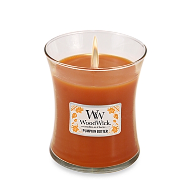 WoodWick&reg; Pumpkin Butter 9.7 oz. Hourglass Candle. View a larger version of this product image.