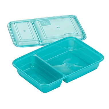GoodCook Meal Prep 2-Compartment Food Storage Containers (10-Pack) in Blue. View a larger version of this product image.
