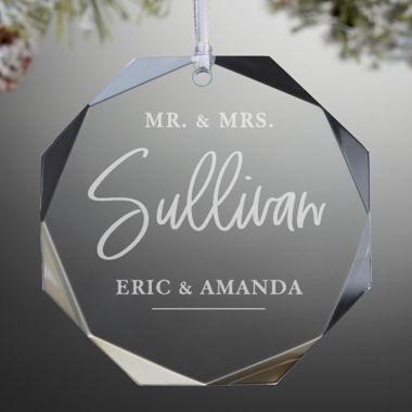 Classic Elegance Wedding Premium Personalized Ornament. View a larger version of this product image.
