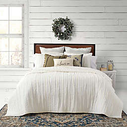 Bee & Willow™ Home French Vintage Ruffled 3-Piece King Quilt Set in White