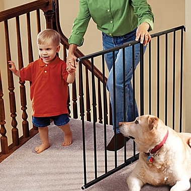 KidCo&reg; Safeway&reg; Top of Stairs Gate in Black. View a larger version of this product image.