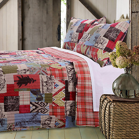 Alternate image 1 for Greenland Home Fashions Rustic Lodge 2-Piece Twin Reversible Quilt Set in Natural
