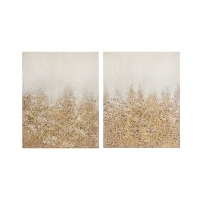 Madison Park&trade; 22-Inch x 1.5-Inch Wrapped Canvas in Gold Set of 2