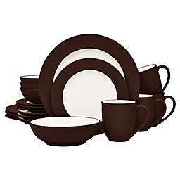 Noritake® Colorwave Rim 16-Piece Dinnerware Set in Chocolate