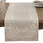 Alternate image 2 for Saro Lifestyle Augustine Swirl 72-Inch Table Runner in Natural