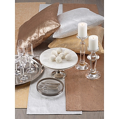 Saro Lifestyle 72-Inch Shimmering Table Runner in Silver. View a larger version of this product image.