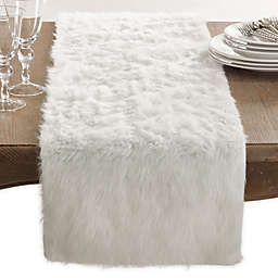 Saro Lifestyle Faux Fur 72-Inch Table Runner