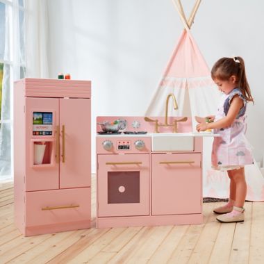 Teamson Kids Little Chef Chelsea Modern Play Kitchen in Pink. View a larger version of this product image.
