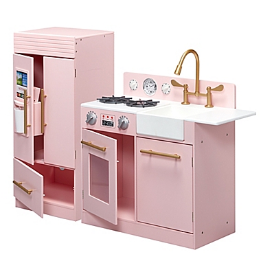 Teamson Kids Little Chef Chelsea Modern Play Kitchen in Pink. View a larger version of this product image.