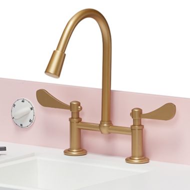Teamson Kids Little Chef Chelsea Modern Play Kitchen in Pink. View a larger version of this product image.